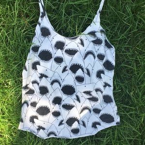 Shark Print Tank Top